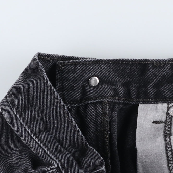 Levi's 505 Black Denim Tapered Denim Pants for Men, W31 equivalent cotton black type Vintage Second Hand
