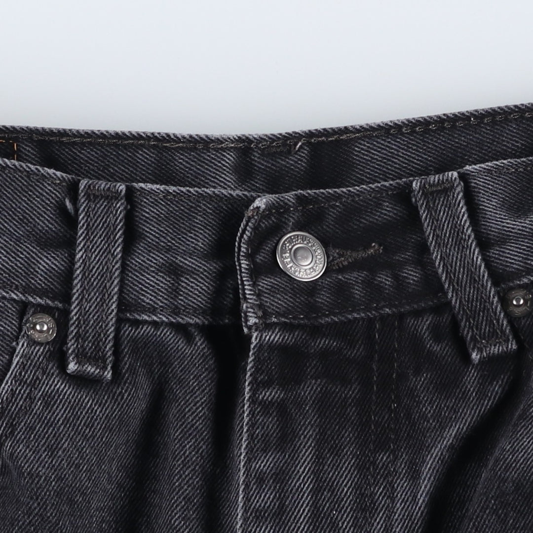 Levi's 505 Black Denim Tapered Denim Pants for Men, W31 equivalent cotton black type Vintage Second Hand