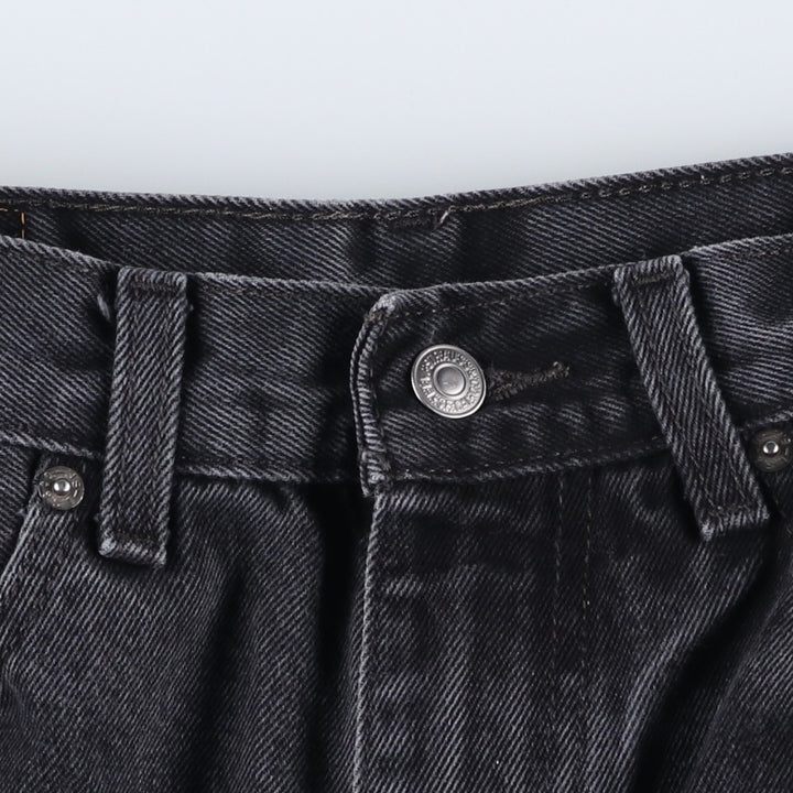 Levi's 505 Black Denim Tapered Denim Pants for Men, W31 equivalent cotton black type Vintage Second Hand