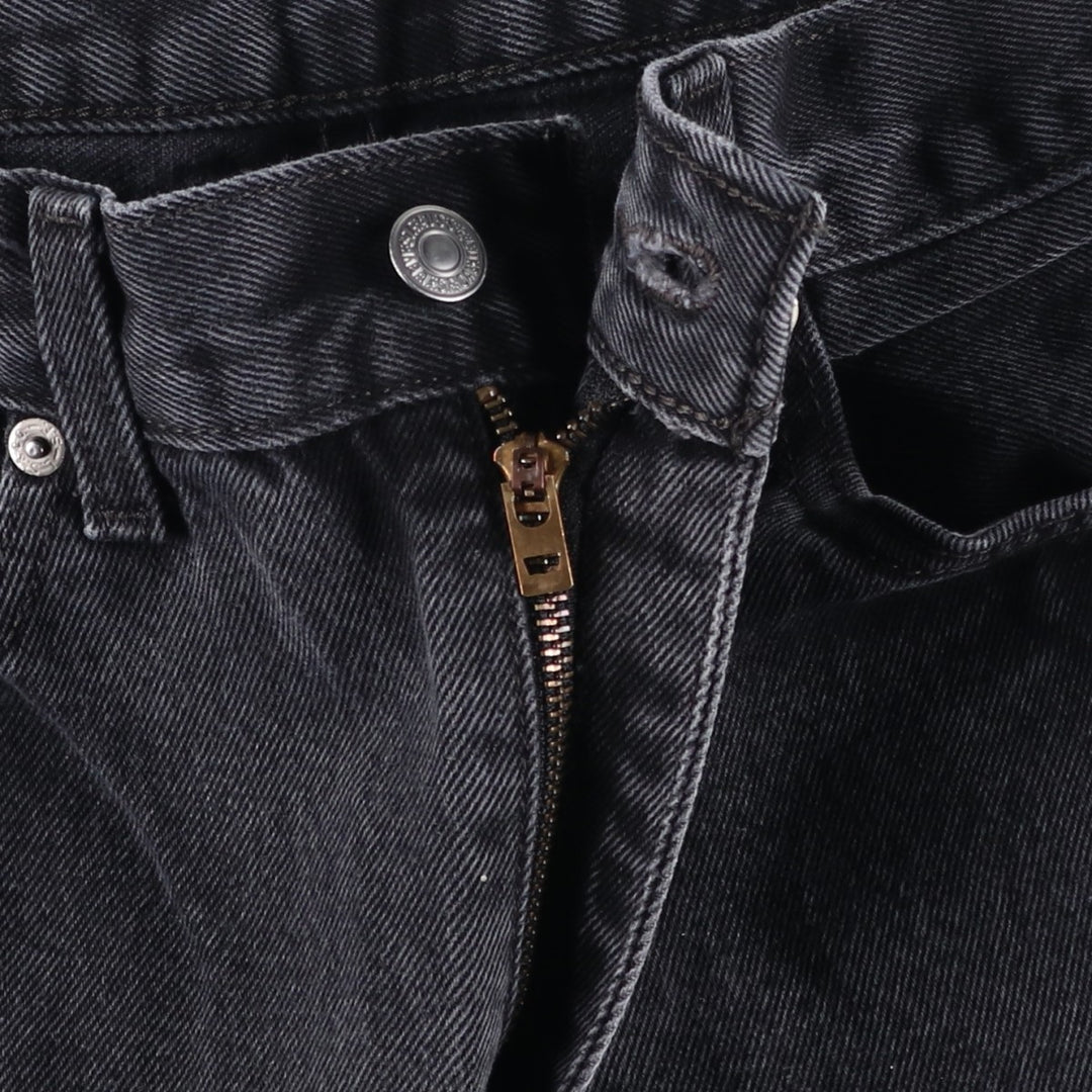 Levi's 505 Black Denim Tapered Denim Pants for Men, W31 equivalent cotton black type Vintage Second Hand
