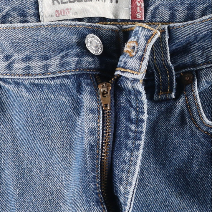 Levi's 505 REGULAR FIT tapered denim pants for men, size w36 cotton blue type Vintage Second Hand