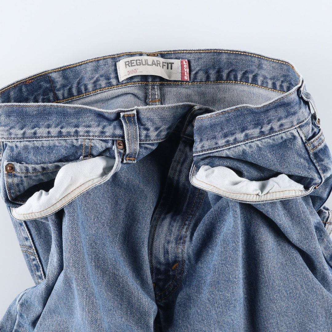 Levi's 505 REGULAR FIT tapered denim pants for men, size w36 cotton blue type Vintage Second Hand