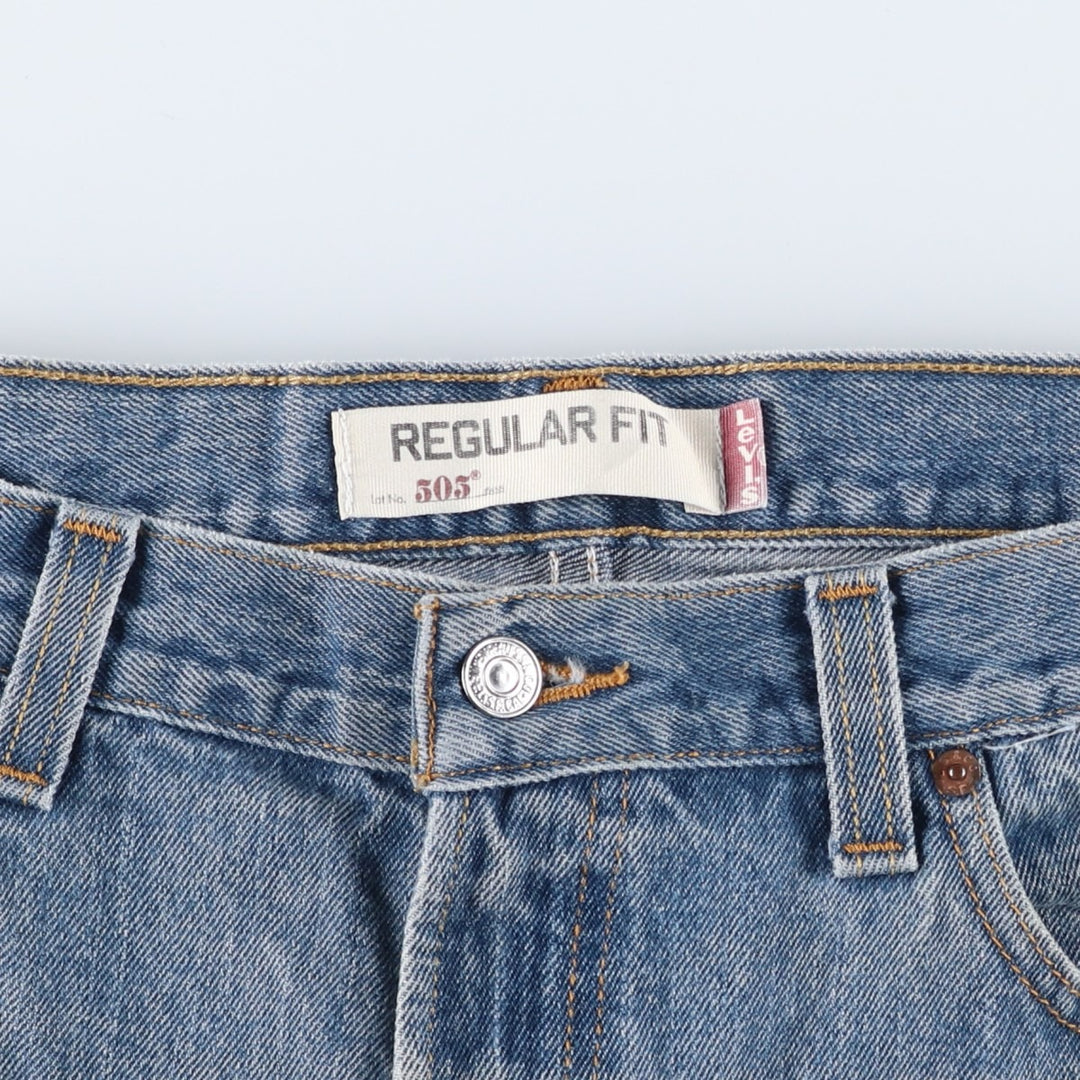 Levi's 505 REGULAR FIT tapered denim pants for men, size w36 cotton blue type Vintage Second Hand