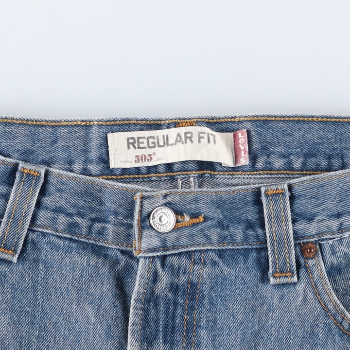 Levi's 505 REGULAR FIT tapered denim pants for men, size w36 cotton blue type Vintage Second Hand