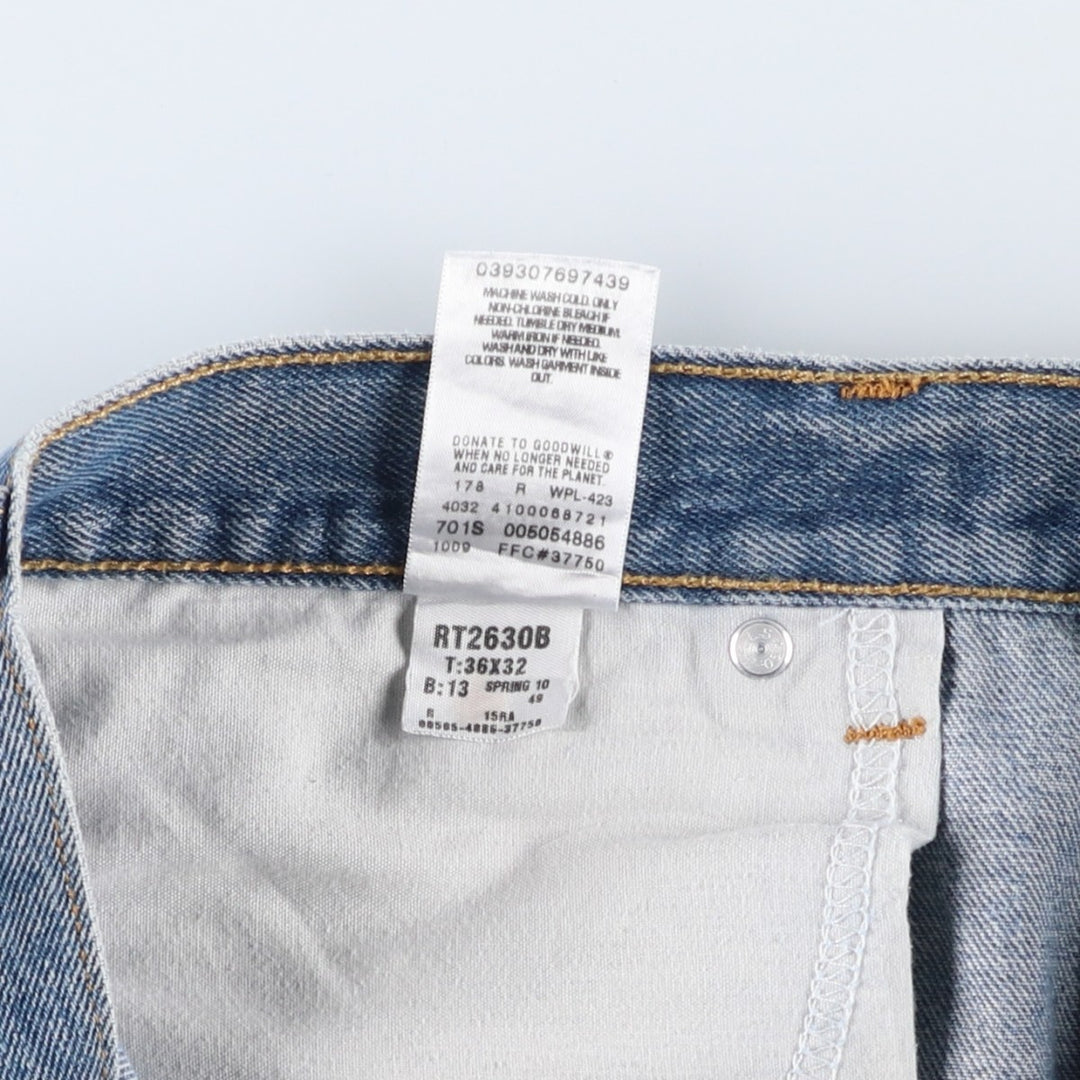 Levi's 505 REGULAR FIT tapered denim pants for men, size w36 cotton blue type Vintage Second Hand