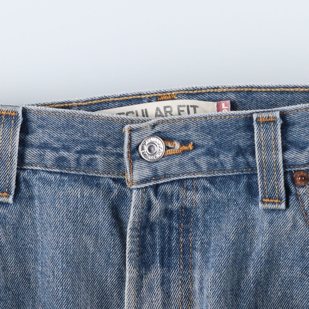 Levi's 505 REGULAR FIT tapered denim pants for men, size w36 cotton blue type Vintage Second Hand