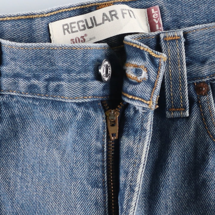 Levi's 505 REGULAR FIT tapered denim pants for men, size w36 cotton blue type Vintage Second Hand
