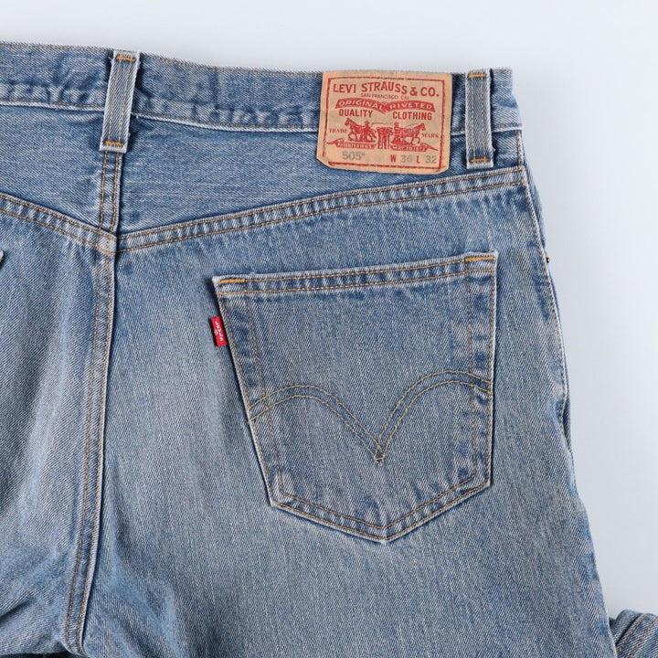 Levi's 505 REGULAR FIT tapered denim pants for men, size w36 cotton blue type Vintage Second Hand