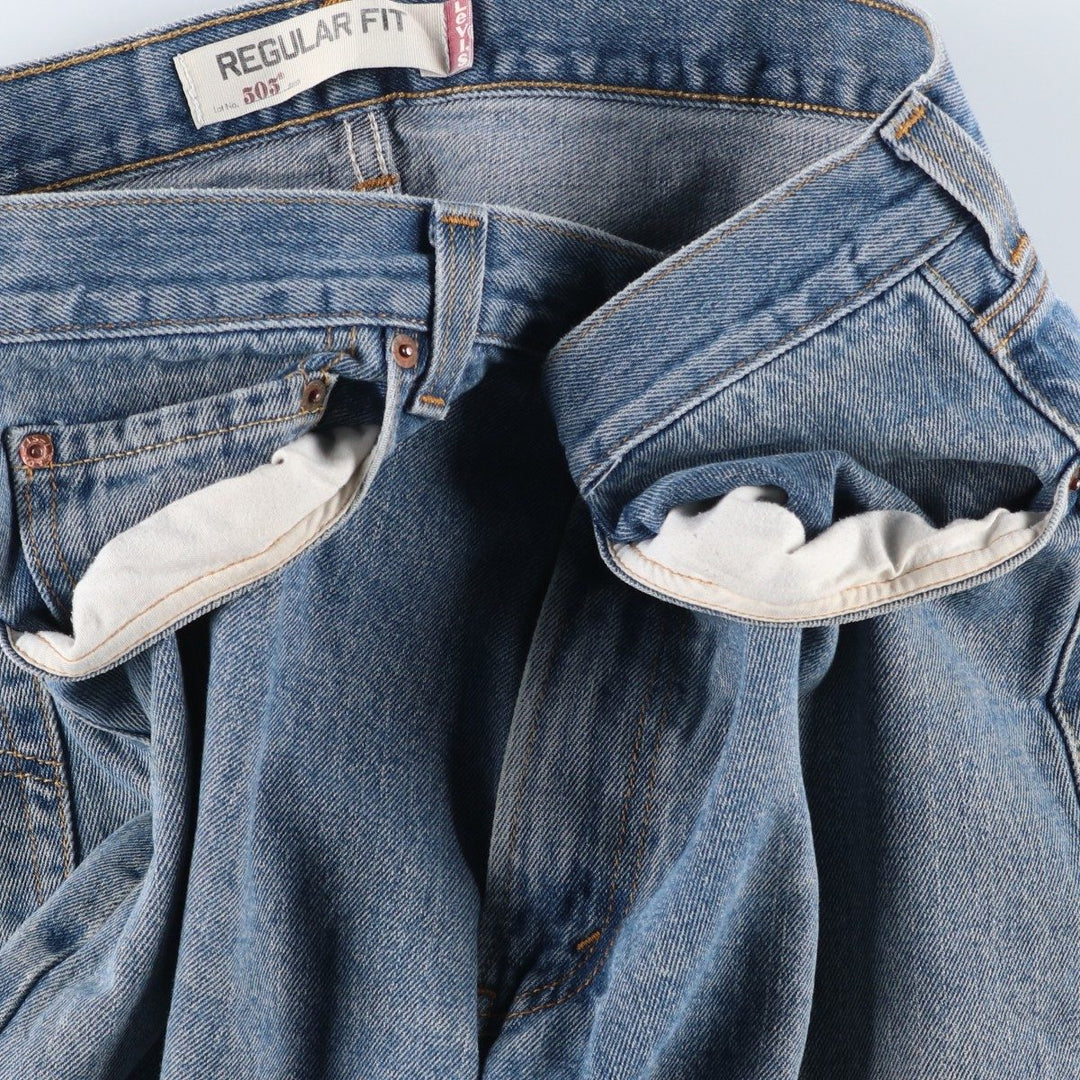 Levi's 505 REGULAR FIT tapered denim pants for men, size w36 cotton blue type Vintage Second Hand