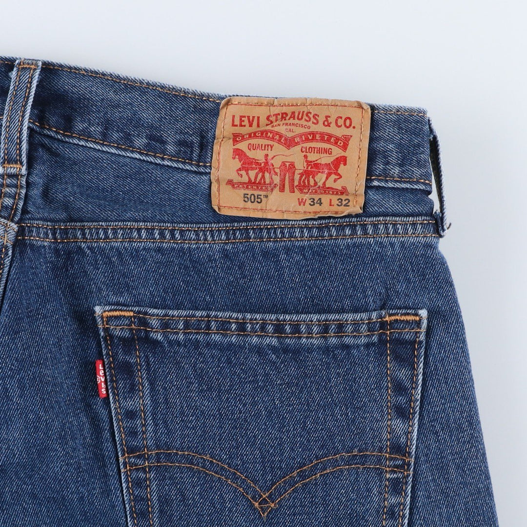 Levi's 505-4886 Straight Denim Pants, Men's, Size W35 unclear blue type Vintage Second Hand