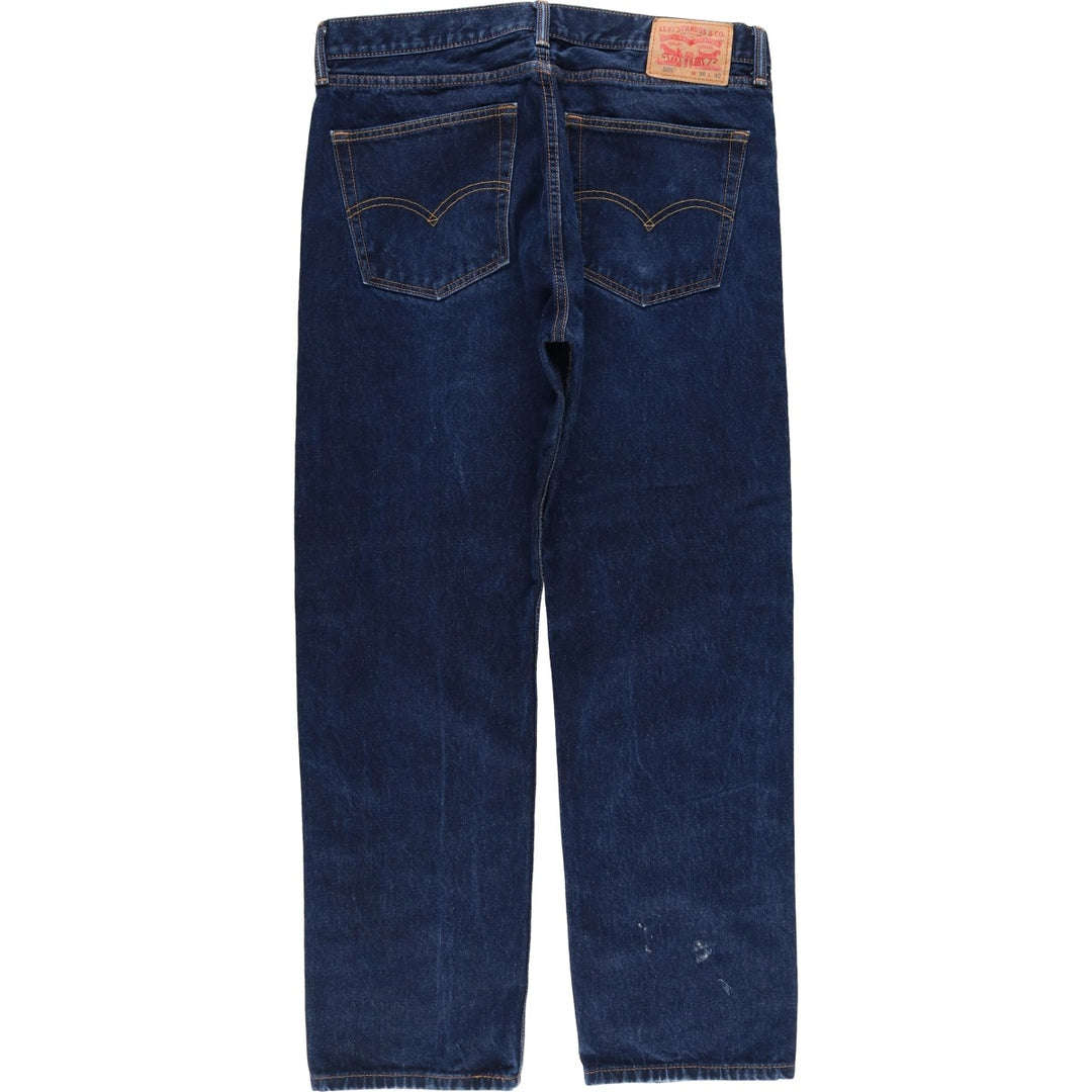 Levi's 505-0216 Tapered Denim Pants, Men's, Size W36 cotton Navy blue Vintage Second Hand