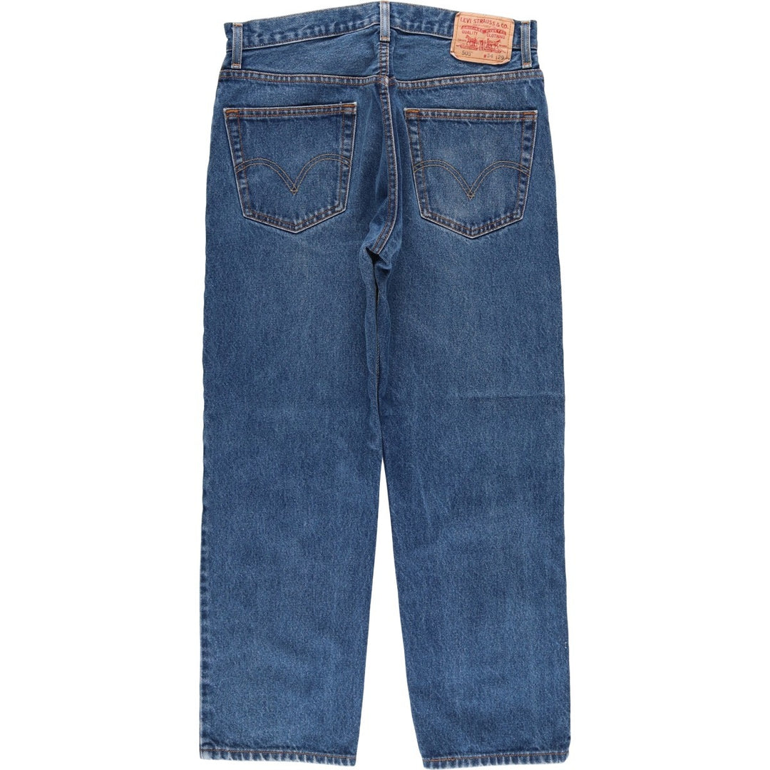 Levi's 505 REGULAR FIT tapered denim pants for men, size w33 cotton blue type Vintage Second Hand