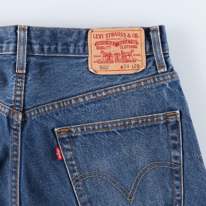 Levi's 505 REGULAR FIT tapered denim pants for men, size w33 cotton blue type Vintage Second Hand