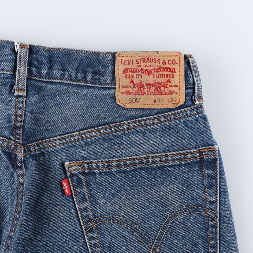 Levi's 505 REGULAR FIT tapered denim pants for men, size w33 cotton blue type Vintage Second Hand