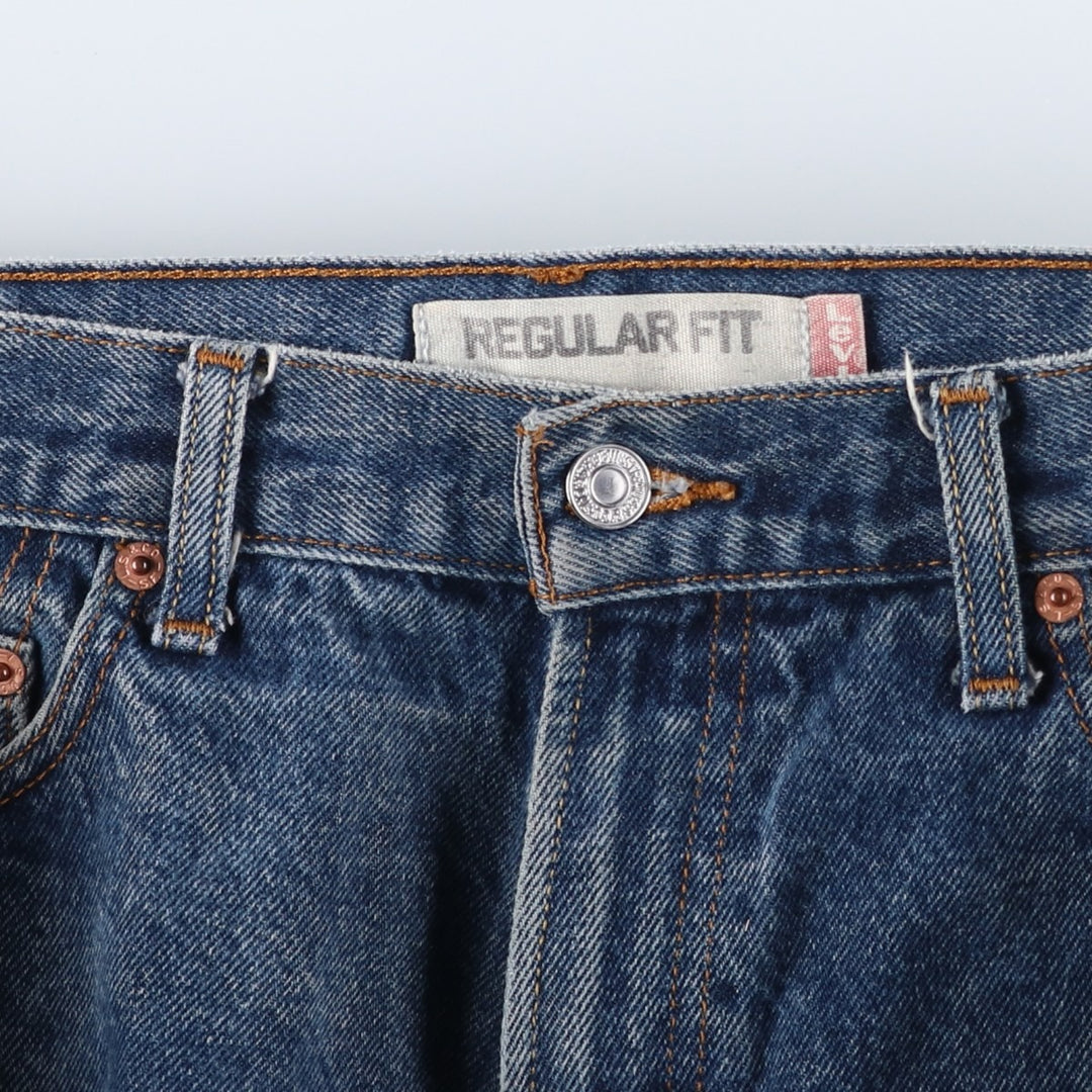Levi's 505 REGULAR FIT tapered denim pants for men, size w33 cotton blue type Vintage Second Hand