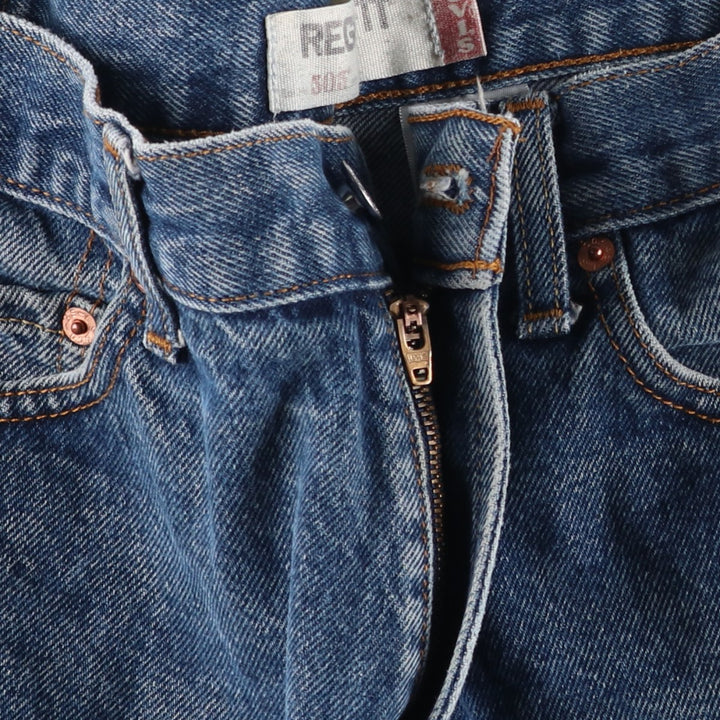 Levi's 505 REGULAR FIT tapered denim pants for men, size w33 cotton blue type Vintage Second Hand
