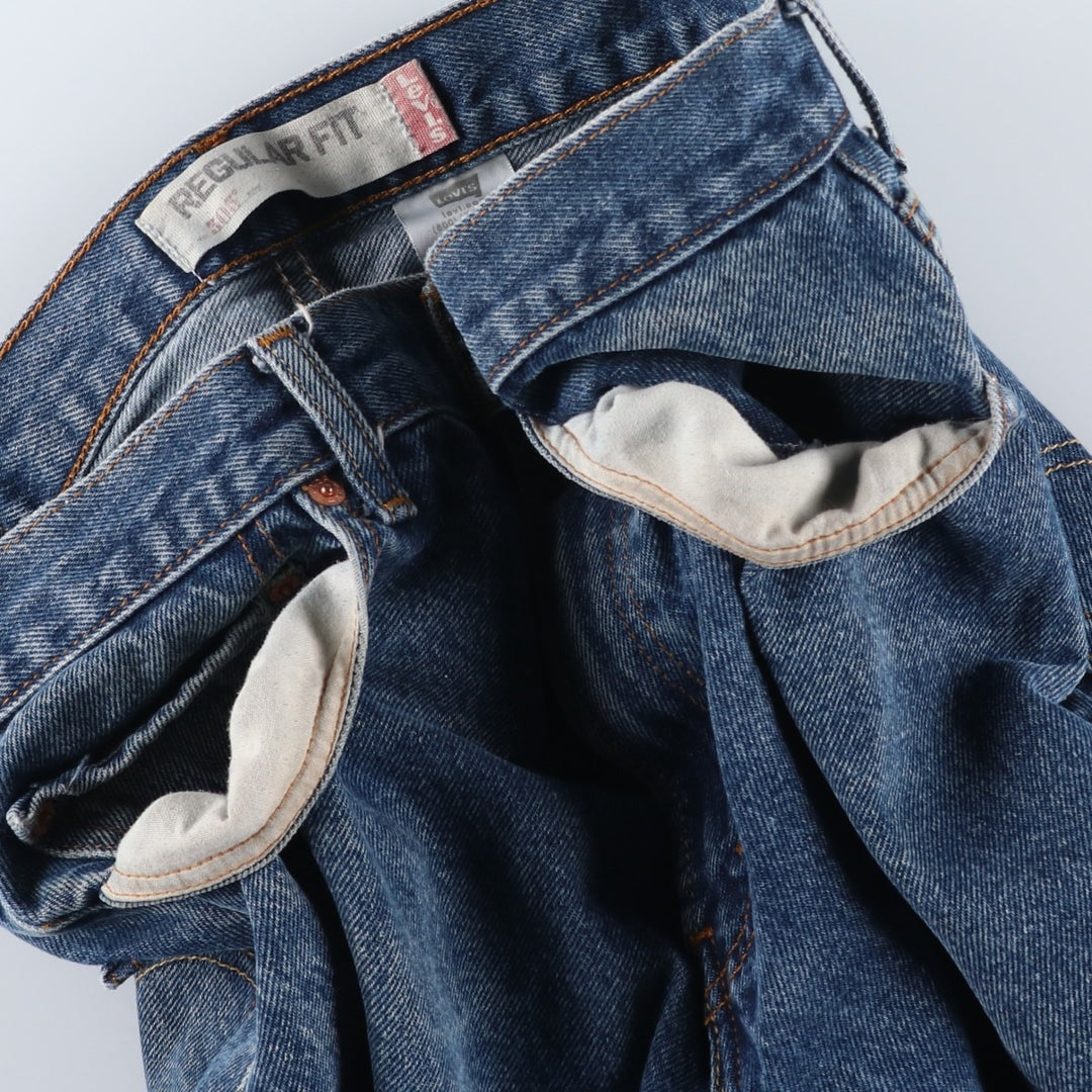 Levi's 505 REGULAR FIT tapered denim pants for men, size w33 cotton blue type Vintage Second Hand
