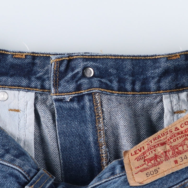 Levi's 505 REGULAR FIT tapered denim pants for men, size w34 cotton blue type Vintage Second Hand