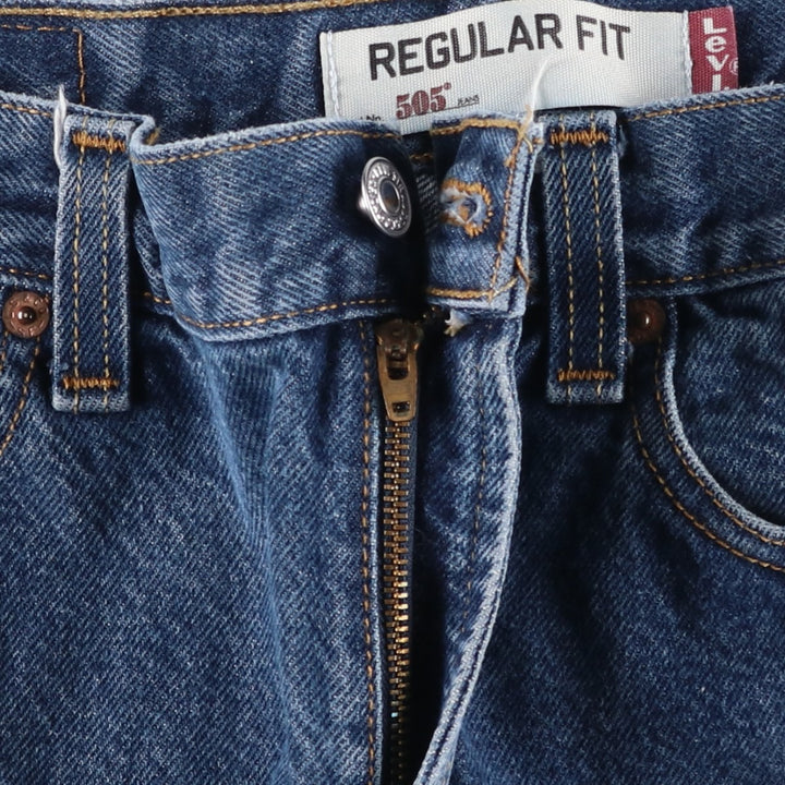 Levi's 505 REGULAR FIT tapered denim pants for men, size w34 cotton blue type Vintage Second Hand