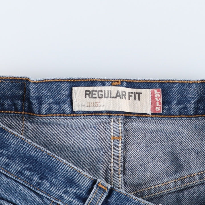 Levi's 505 REGULAR FIT tapered denim pants for men, size w33 cotton blue type Vintage Second Hand