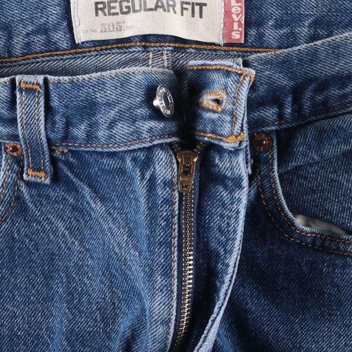 Levi's 505 REGULAR FIT tapered denim pants for men, size w33 cotton blue type Vintage Second Hand