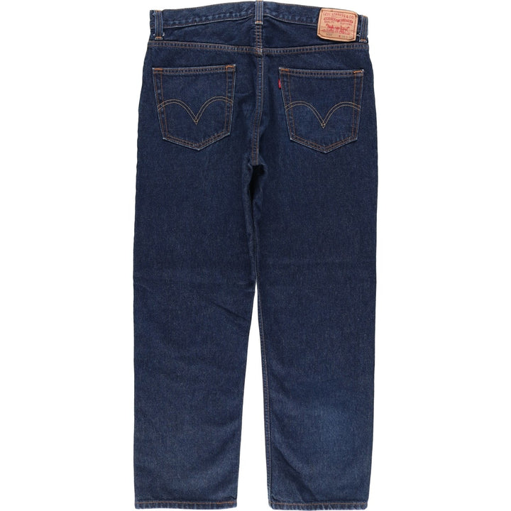 Levi's 505 Regular Fit Tapered Denim Pants, Men's, Size 38 cotton Navy blue Vintage Second Hand