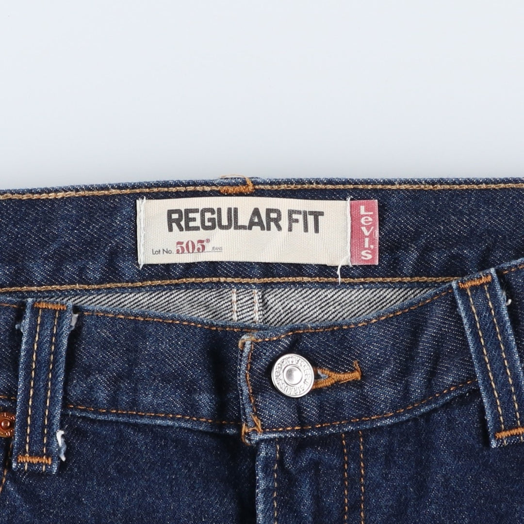 Levi's 505 Regular Fit Tapered Denim Pants, Men's, Size 38 cotton Navy blue Vintage Second Hand