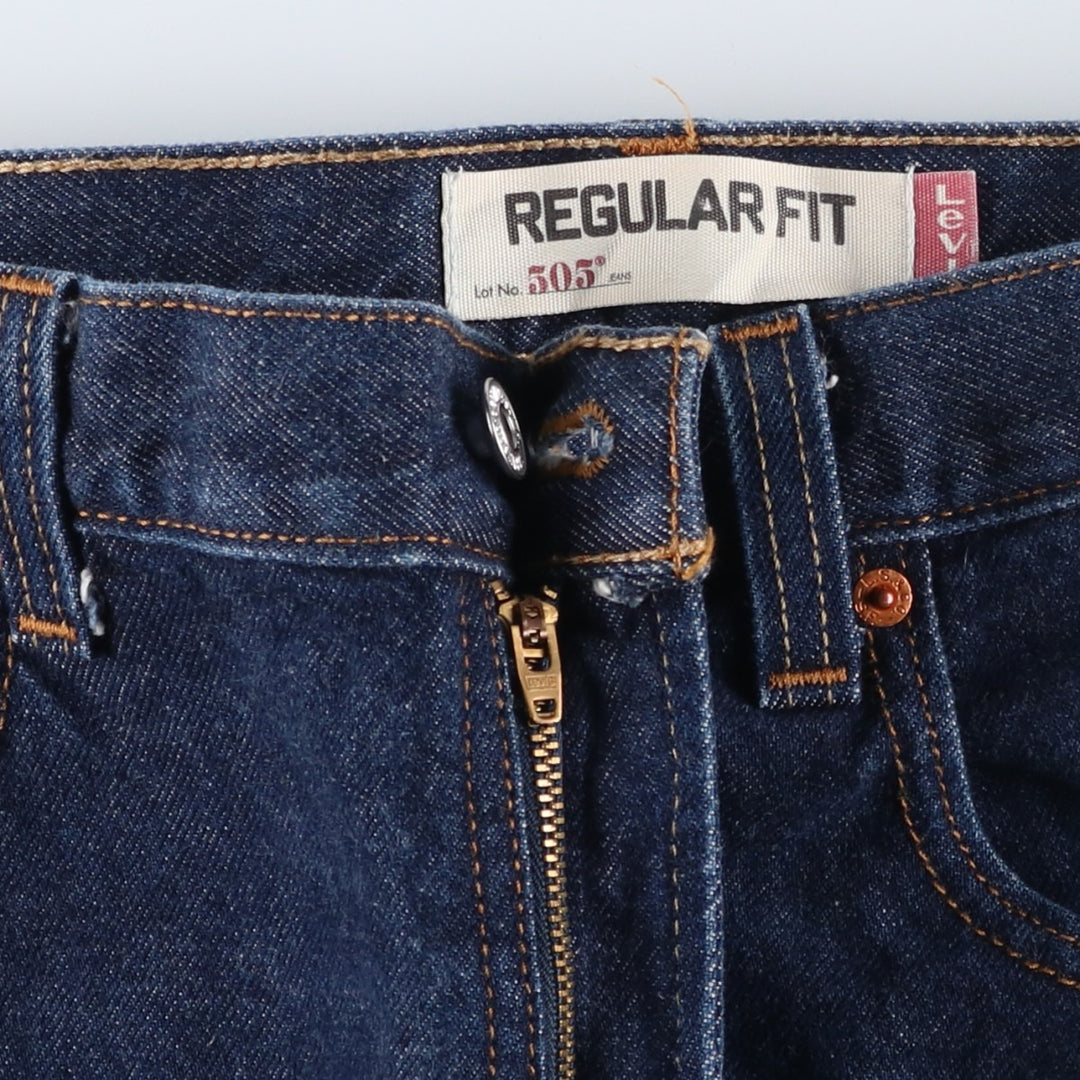Levi's 505 Regular Fit Tapered Denim Pants, Men's, Size 38 cotton Navy blue Vintage Second Hand