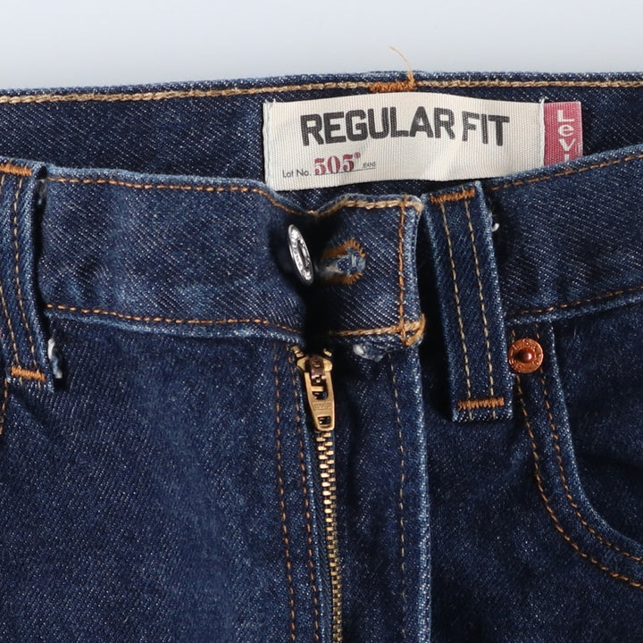 Levi's 505 Regular Fit Tapered Denim Pants, Men's, Size 38 cotton Navy blue Vintage Second Hand