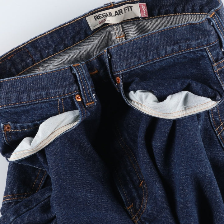 Levi's 505 Regular Fit Tapered Denim Pants, Men's, Size 38 cotton Navy blue Vintage Second Hand