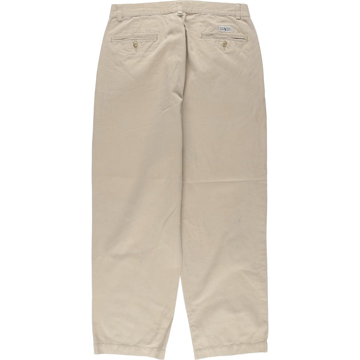 Ralph Lauren POLO by Ralph Lauren Two-pleat Chino Pants for Men, W32 equivalent cotton Beige type Vintage Second Hand