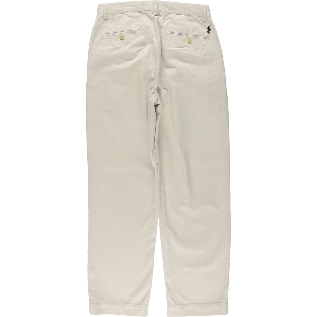Ralph Lauren POLO by Ralph Lauren ETHAN PANT Two-pleat Chino Pants Men's W30 equivalent cotton ivory Vintage Second Hand