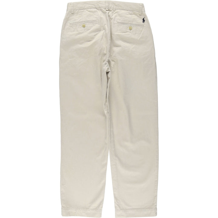 Ralph Lauren POLO by Ralph Lauren ETHAN PANT Two-pleat Chino Pants Men's W30 equivalent cotton ivory Vintage Second Hand