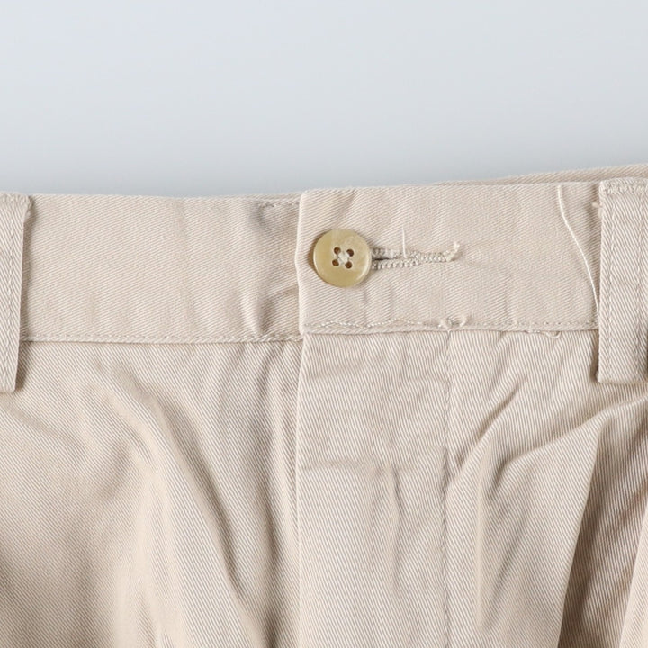 Ralph Lauren POLO by Ralph Lauren ETHAN PANT Two-pleat Chino Pants Men's W30 equivalent cotton ivory Vintage Second Hand
