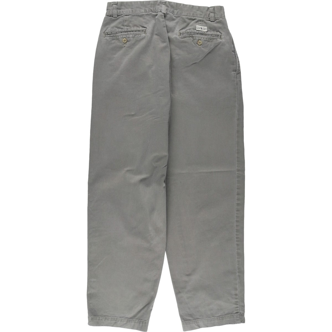 Ralph Lauren POLO by Ralph Lauren ANDREW PANT Two-pleat Chino Pants Men's W30 equivalent cotton Khaki type Vintage Second Hand