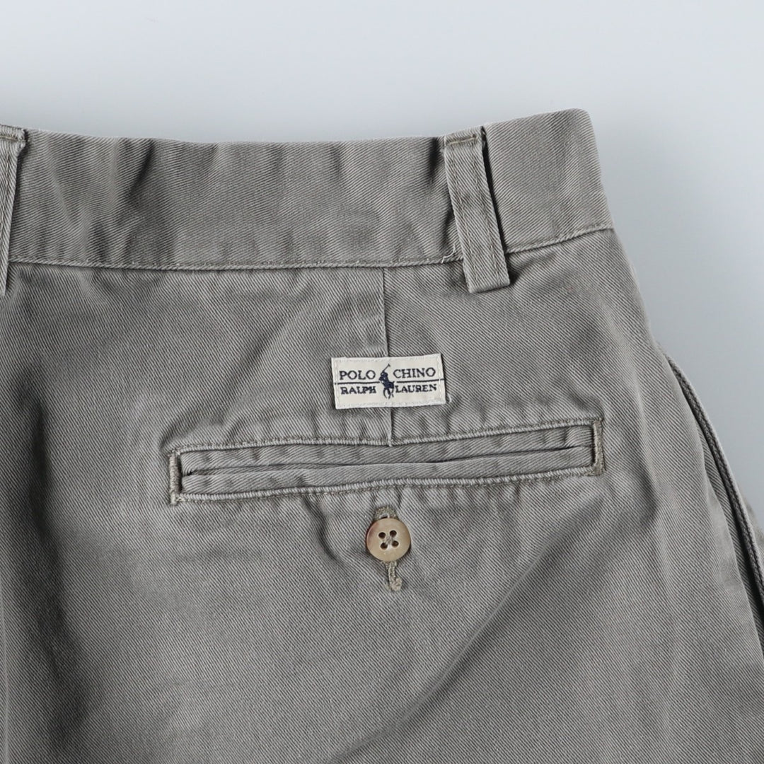 Ralph Lauren POLO by Ralph Lauren ANDREW PANT Two-pleat Chino Pants Men's W30 equivalent cotton Khaki type Vintage Second Hand