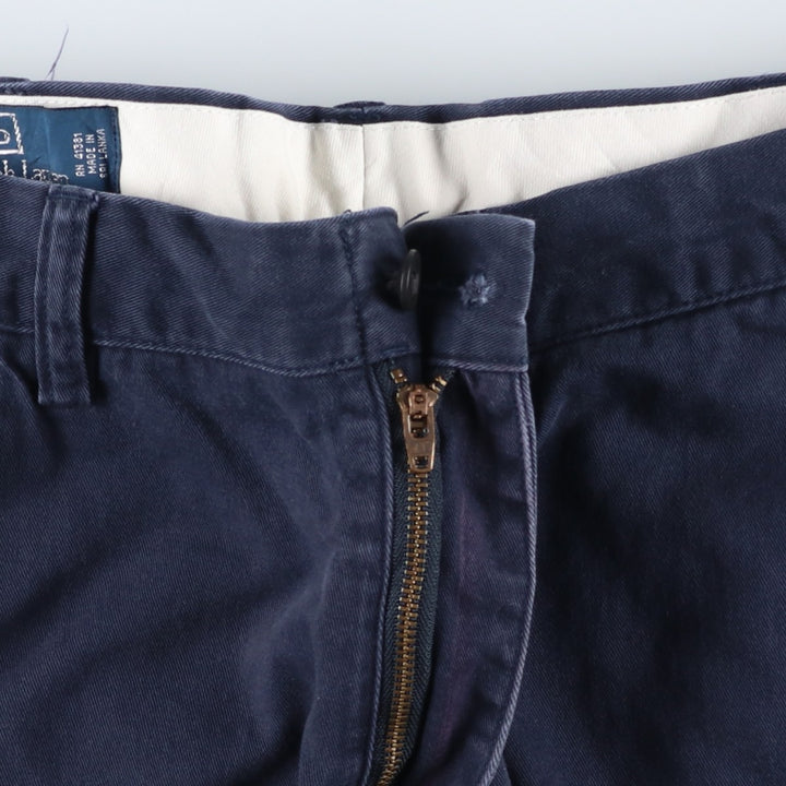 Ralph Lauren POLO by Ralph Lauren PROSPECT PANT Chino pants for men, equivalent to w36 cotton navy blue type Vintage Second Hand