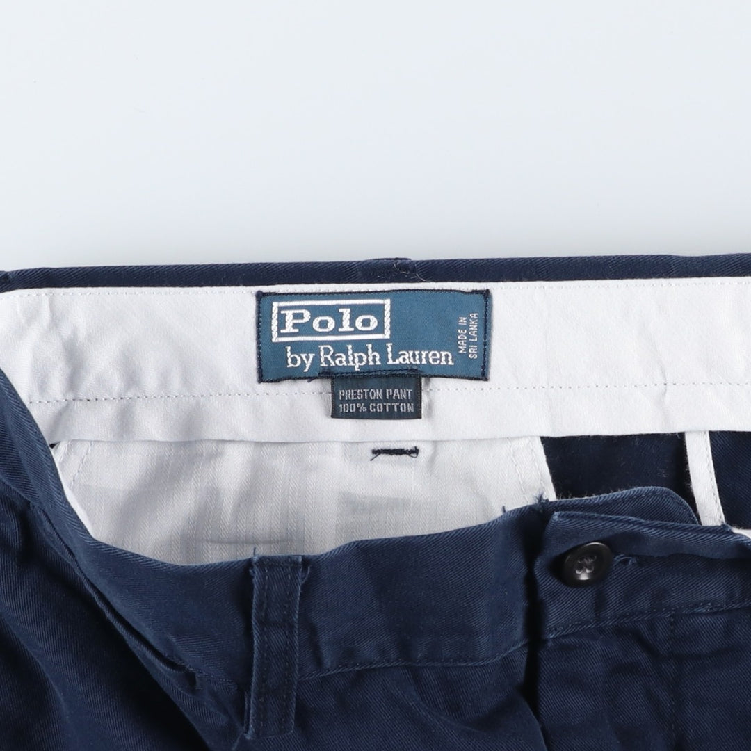 Ralph Lauren POLO by Ralph Lauren PRESTON PANT Chino pants for men, equivalent to w37 cotton navy blue type Vintage Second Hand