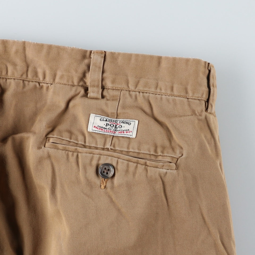 Ralph Lauren POLO by Ralph Lauren PROSPECT PANT Chino pants for men, equivalent to w34 cotton Beige type Vintage Second Hand
