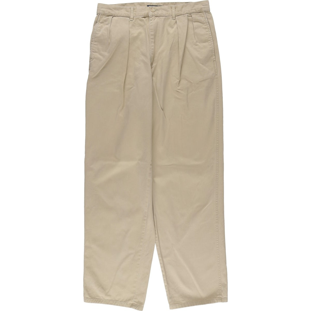 Ralph Lauren POLO by Ralph Lauren Two-pleat Chino Pants for Men, W32 equivalent cotton Beige type Vintage Second Hand