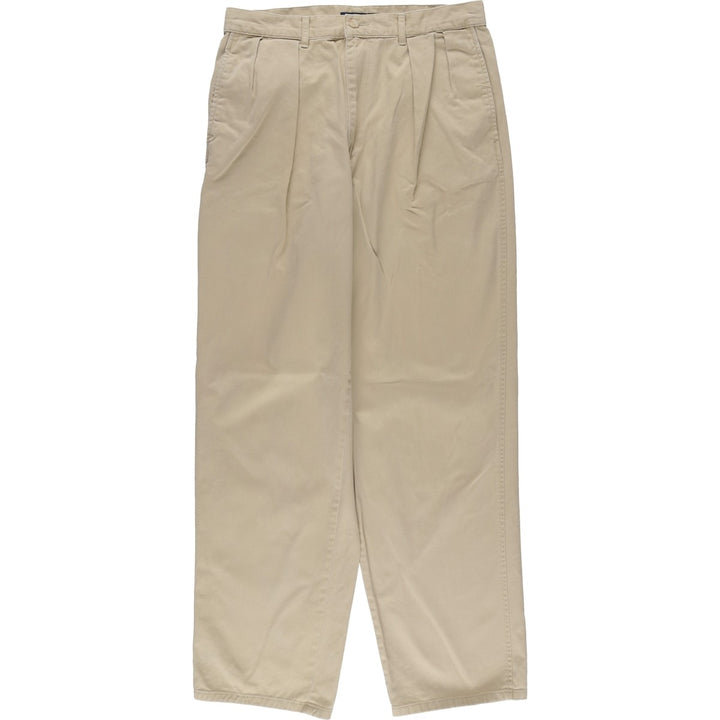Ralph Lauren POLO by Ralph Lauren Two-pleat Chino Pants for Men, W32 equivalent cotton Beige type Vintage Second Hand