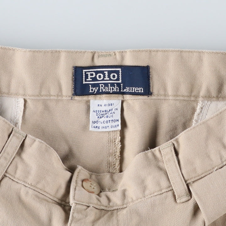 Ralph Lauren POLO by Ralph Lauren Two-pleat Chino Pants for Men, W32 equivalent cotton Beige type Vintage Second Hand