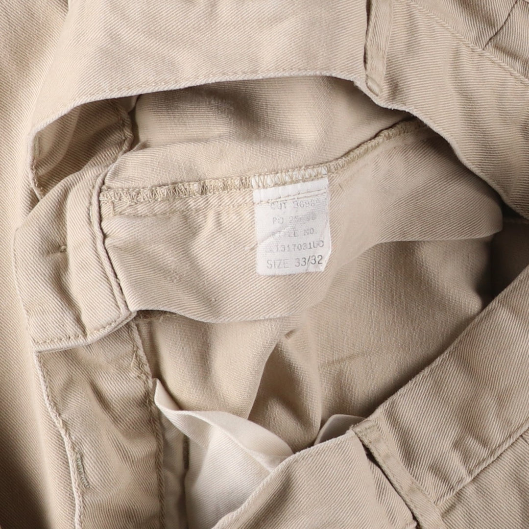 Ralph Lauren POLO by Ralph Lauren Two-pleat Chino Pants for Men, W32 equivalent cotton Beige type Vintage Second Hand