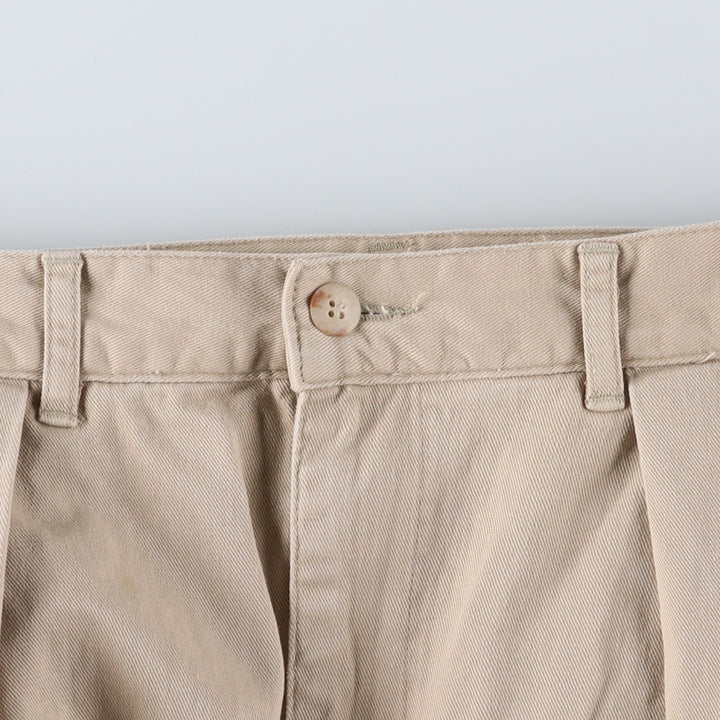 Ralph Lauren POLO by Ralph Lauren Two-pleat Chino Pants for Men, W32 equivalent cotton Beige type Vintage Second Hand