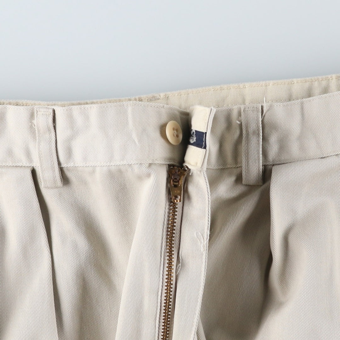 Ralph Lauren Polo Ralph Lauren Two-pleat Chino Pants for Men, W35 cotton ivory Vintage Second Hand
