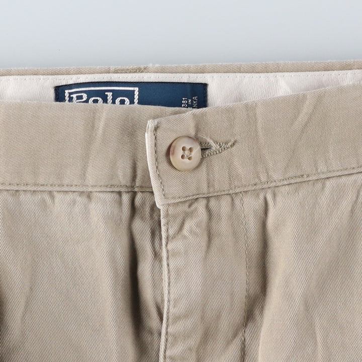 Ralph Lauren POLO by Ralph Lauren HAMMOND PANT, two-pleat chino pants, men's w35 equivalent cotton Beige type Vintage Second Hand
