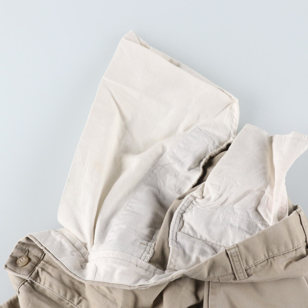 Ralph Lauren POLO by Ralph Lauren HAMMOND PANT, two-pleat chino pants, men's w35 equivalent cotton Beige type Vintage Second Hand
