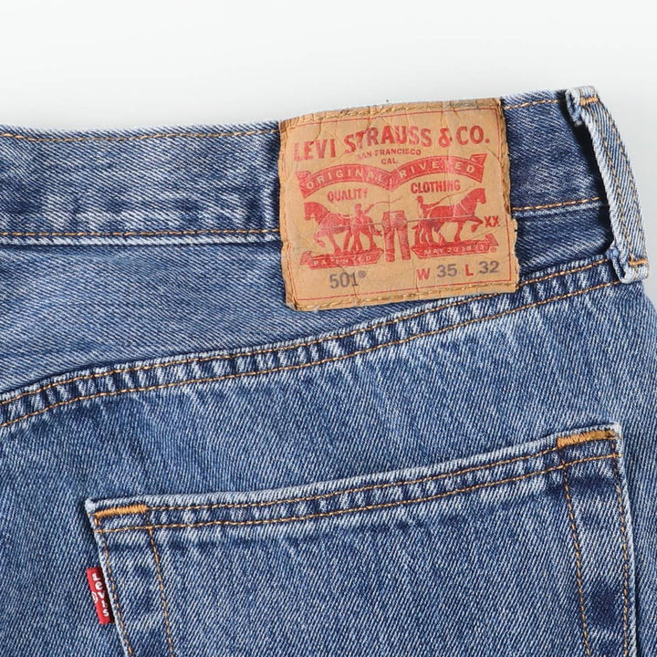 Levi's 501 straight denim pants for men, size W35 cotton blue type Vintage Second Hand