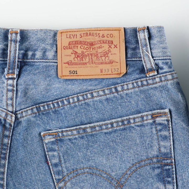 Levi's 501 straight denim pants for men, equivalent to w29 cotton blue type Vintage Second Hand
