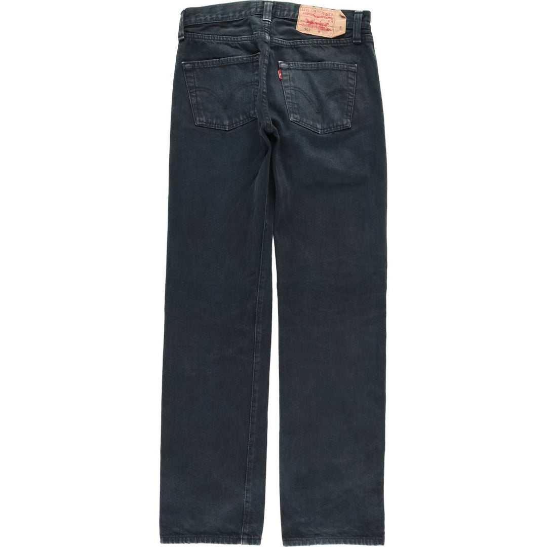 Levi's 501 Euro Model Black Denim Straight Leg Denim Pants, Men's Size W30 cotton black type Vintage Second Hand